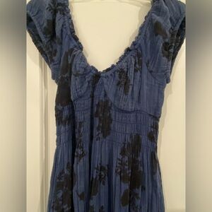 Blue Floral Free People Dress
